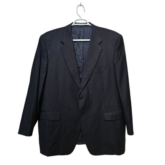 Canali Vintage Navy Single Breasted Italian Wool Blazer Sz 50L - Picture 1 of 12